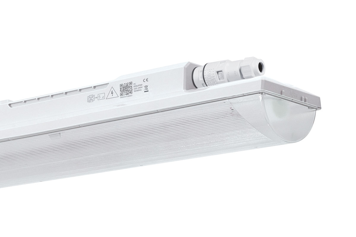 Réglette LED Industrielle - INDUSTRO WB - Réglette industrielle haut rendement connecteurs externes basse hauteur